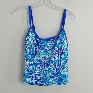 Speedo blue floral tankini swimsuit top